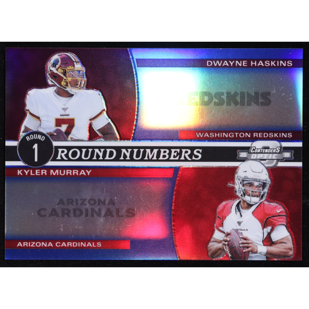 Dwayne Haskins / Kyler Murray 2019 Panini Contenders Optic Round Numbers Blue #8 #82/99 RC at PristineAuction.com
