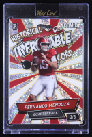 Fernando Mendoza 2025 Wild Card Comix Historical Improbable Record Red and White Sparkle #FM06 RC #2/3 at PristineAuction.com