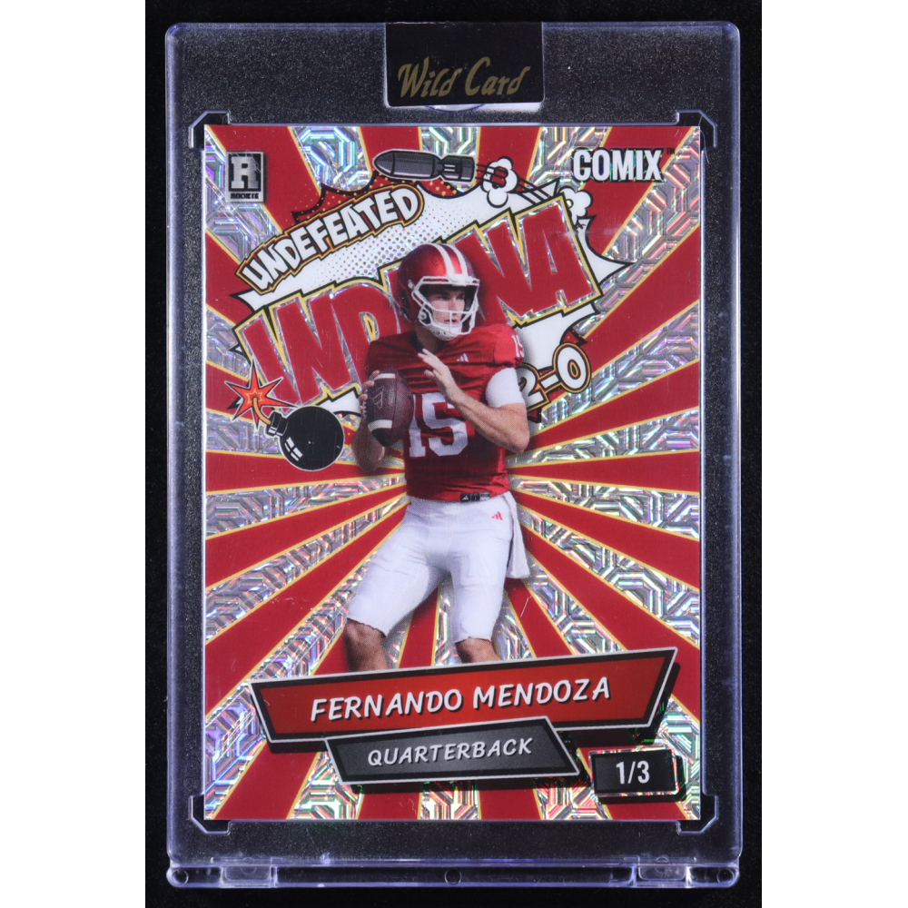 Fernando Mendoza 2025 Wild Card Comix Undefeated Indiana Red Mojo #FM06 RC #1/3 at PristineAuction.com