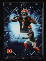 Ja'Marr Chase Signed LE 2025 8x10 Under Wraps Emanate Autographs Blue #05/10 (Fanatics) at PristineAuction.com