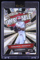 Fernando Mendoza 2025 Wild Card Comix Historical Improbable Record Black and White Island Foil #FM010 RC #4/4 at PristineAuction.com