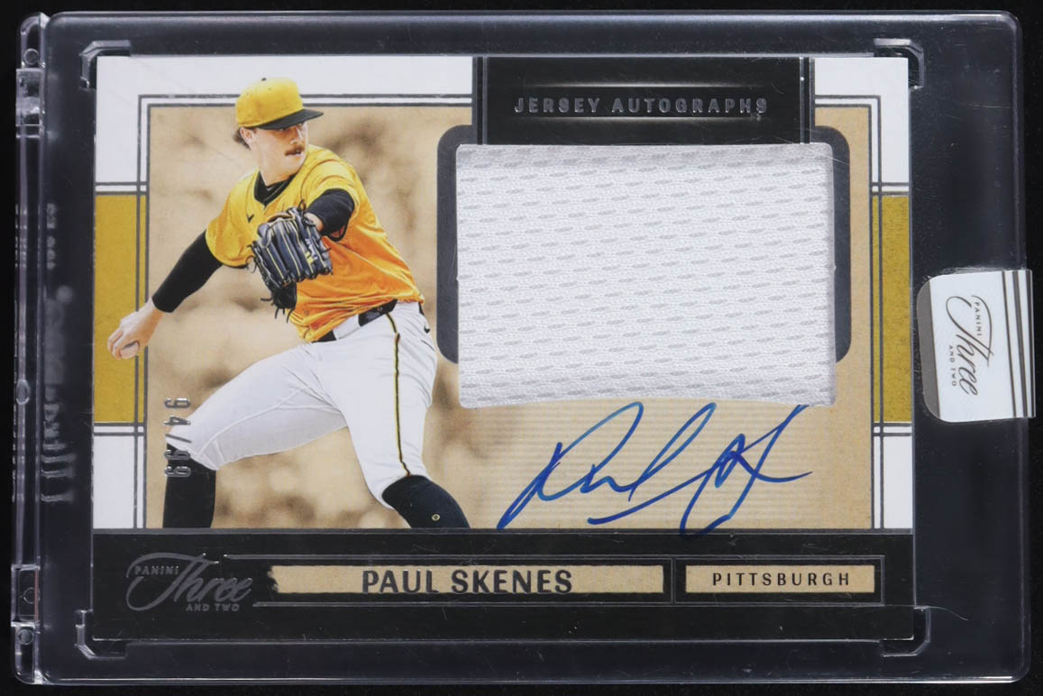 Paul Skenes 2025 Panini Three And Two Jersey Autographs #JK-PS #94/99 at PristineAuction.com Paul Skenes 2025 Panini Three And Two Jersey Autographs #JK-PS #94/99 at PristineAuction.com