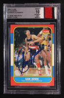 Sam Bowie Signed 1986-87 Fleer #13 RC with Game-Used Patch (BGS | Autographed Graded 10) at PristineAuction.com