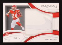 Skyy Moore 2022 Immaculate Collection Rookie Gloves Brand Logos #19 RC #6/15 at PristineAuction.com