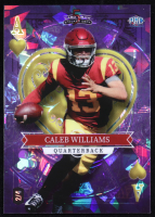 Caleb Williams 2023 Wild Card 5 Card Draw Stacked Deck Ace of Hearts Crystal Purple #CW RC #2/4 at PristineAuction.com