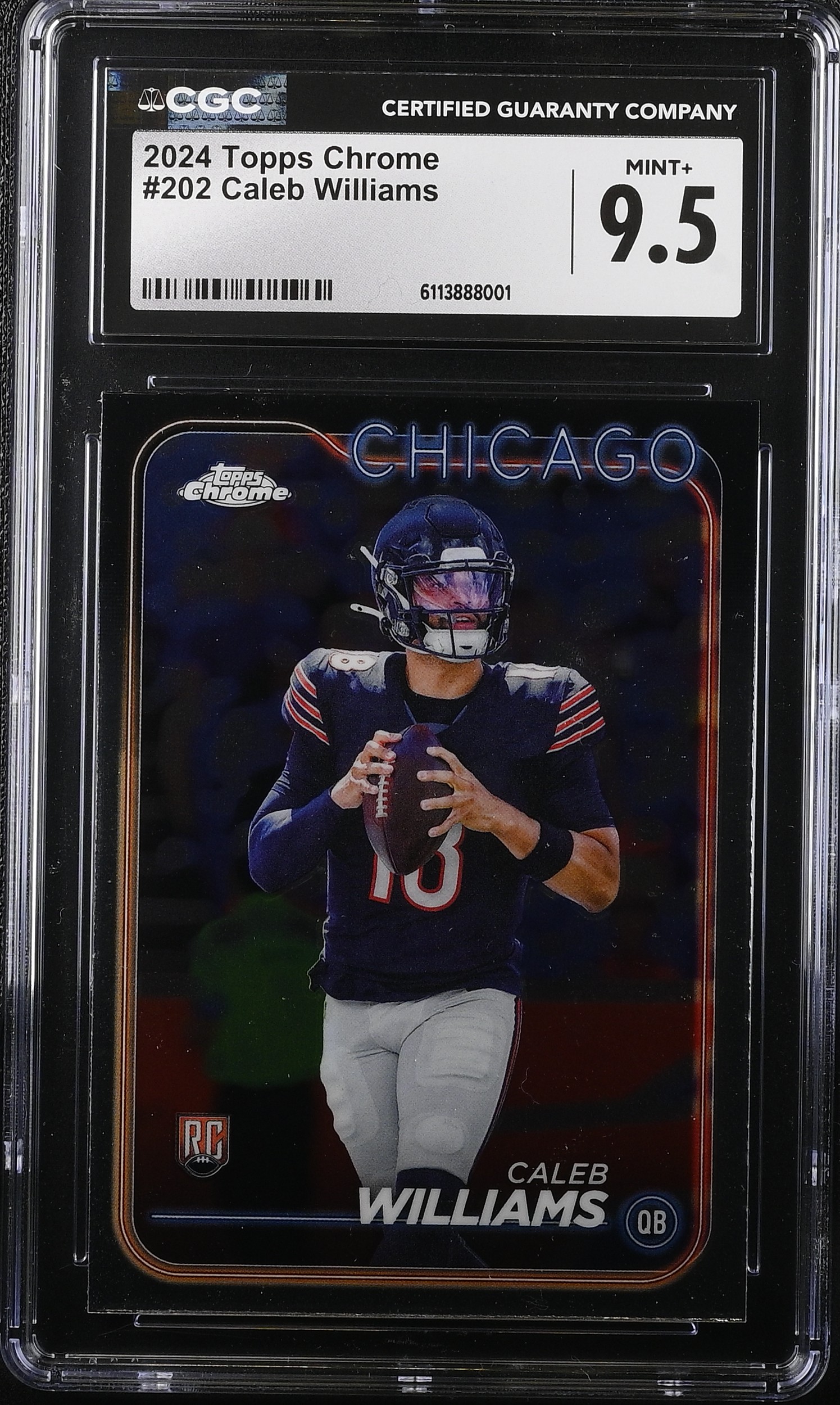 Caleb Williams 2024 Topps Chrome #202 RC (CGC 9.5) at PristineAuction.com Caleb Williams 2024 Topps Chrome #202 RC (CGC 9.5) at PristineAuction.com