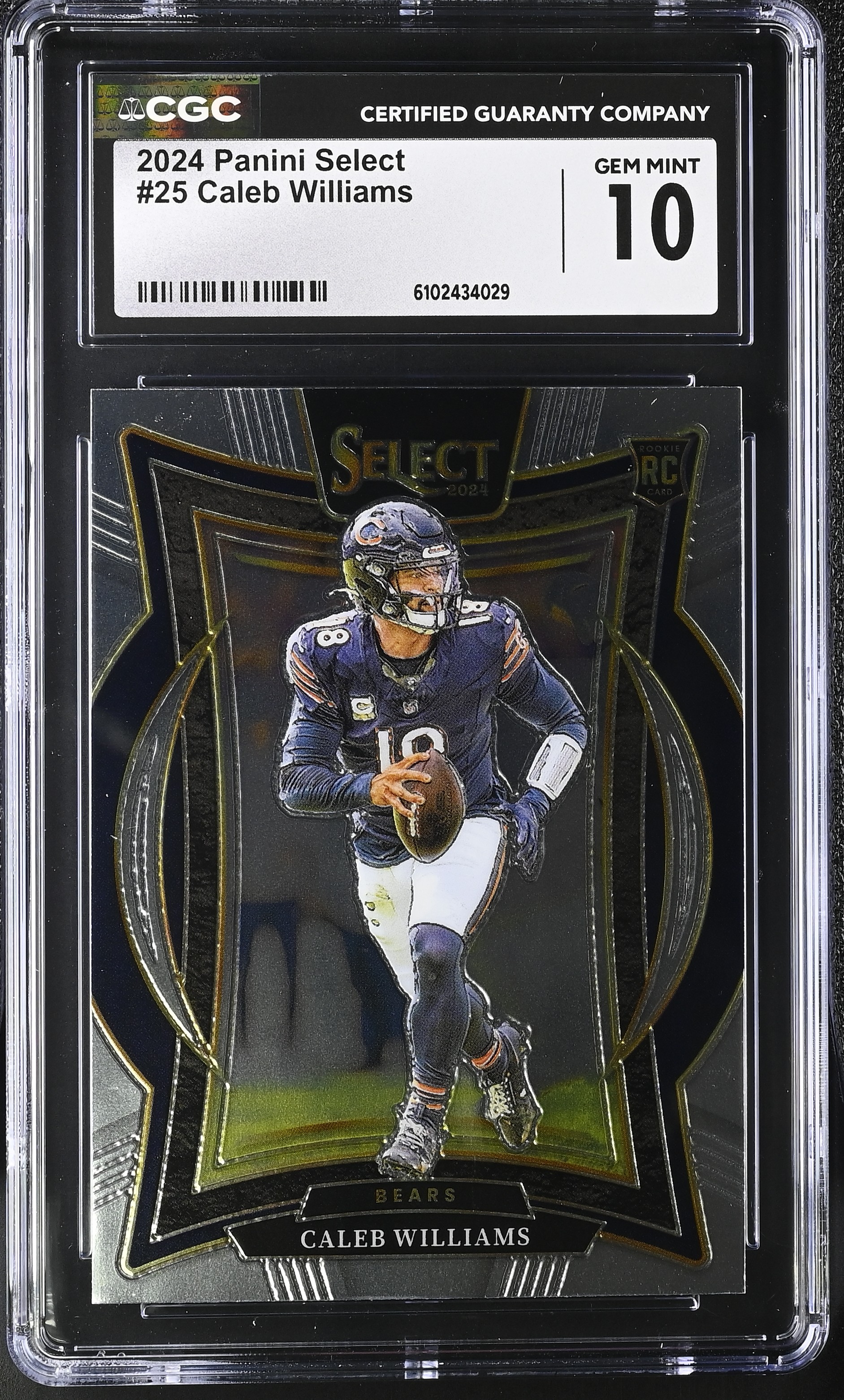 Caleb Williams 2024 Panini Select #25 RC (CGC 10) at PristineAuction.com Caleb Williams 2024 Panini Select #25 RC (CGC 10) at PristineAuction.com