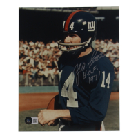 Y. A. Tittle Signed Giants 8x10 Photo Inscribed "H.O.F. 1971" (Beckett) at PristineAuction.com