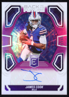James Cook 2024 Elite Back to the Future Signatures Purple #5 #17/49 at PristineAuction.com