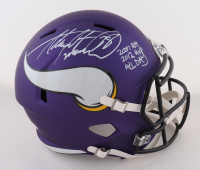 Adrian Peterson Signed Vikings Full-Size Speed Helmet Inscribed "2007 ROY", "2017 MVP", & "ALL DAY" (JSA) at PristineAuction.com