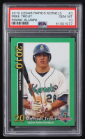 Mike Trout 2010 Cedar Rapids Kernels Rising Alumni #3 RC (PSA 10) at PristineAuction.com