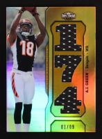 A.J. Green 2011 Topps Triple Threads Relic Gold #TTR15 #1/9 at PristineAuction.com