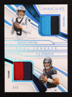 Bryce Young / CJ Stroud 2025 Immaculate Collection Immaculate Dual Jerseys Platinum #33 #3/5 at PristineAuction.com