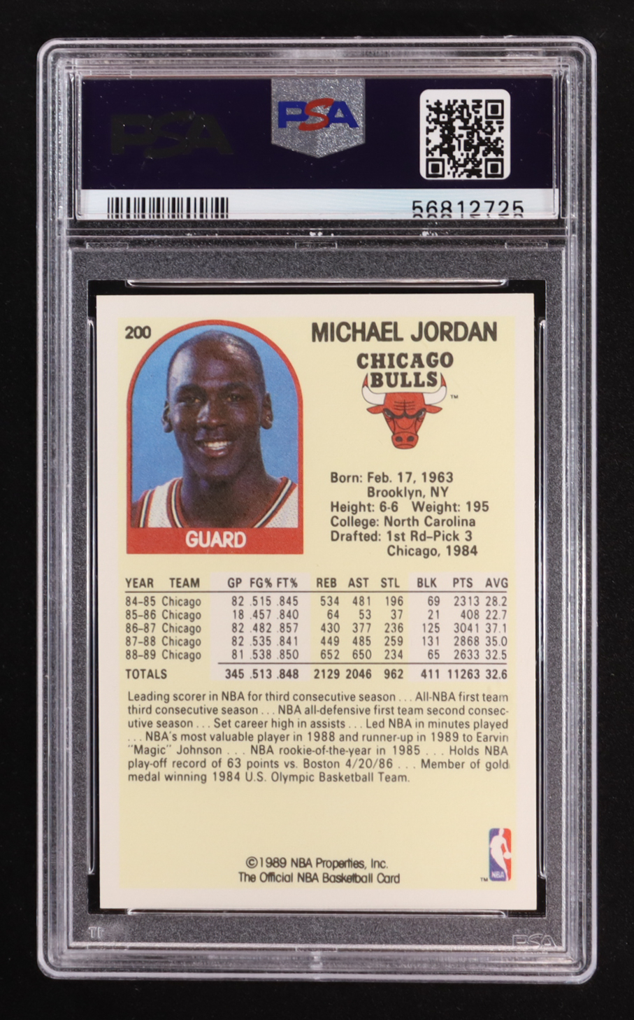 Michael Jordan 1989-90 Hoops #200 (PSA 9) at PristineAuction.com Michael Jordan 1989-90 Hoops #200 (PSA 9) at PristineAuction.com