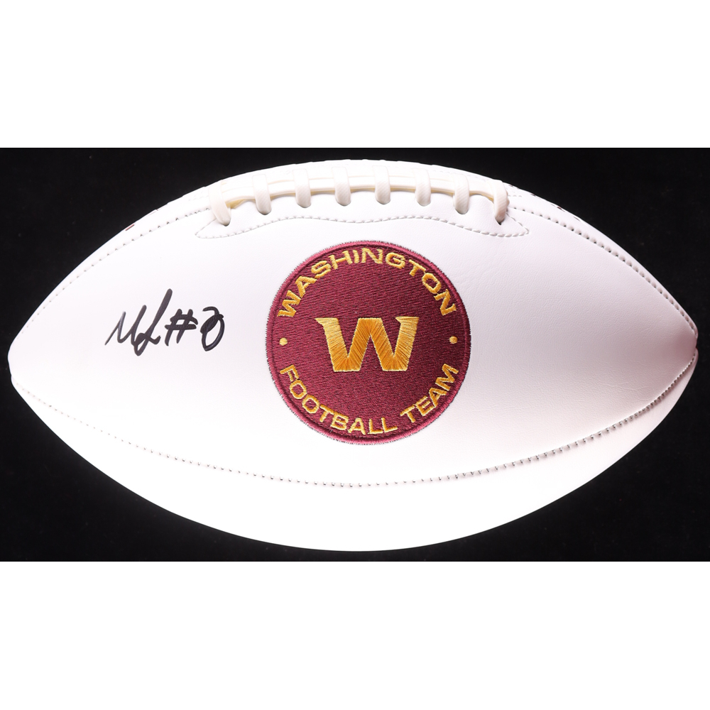 Mike Sainristil Signed Commanders Logo Football (Beckett) at PristineAuction.com