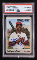 Ke'Bryan Hayes Signed 2019 Topps Heritage Minors #216 (PSA) at PristineAuction.com