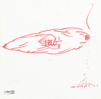 Tommy Chong Signed 8x8 Canvas with Hand-Drawn Sketch (JSA) at PristineAuction.com