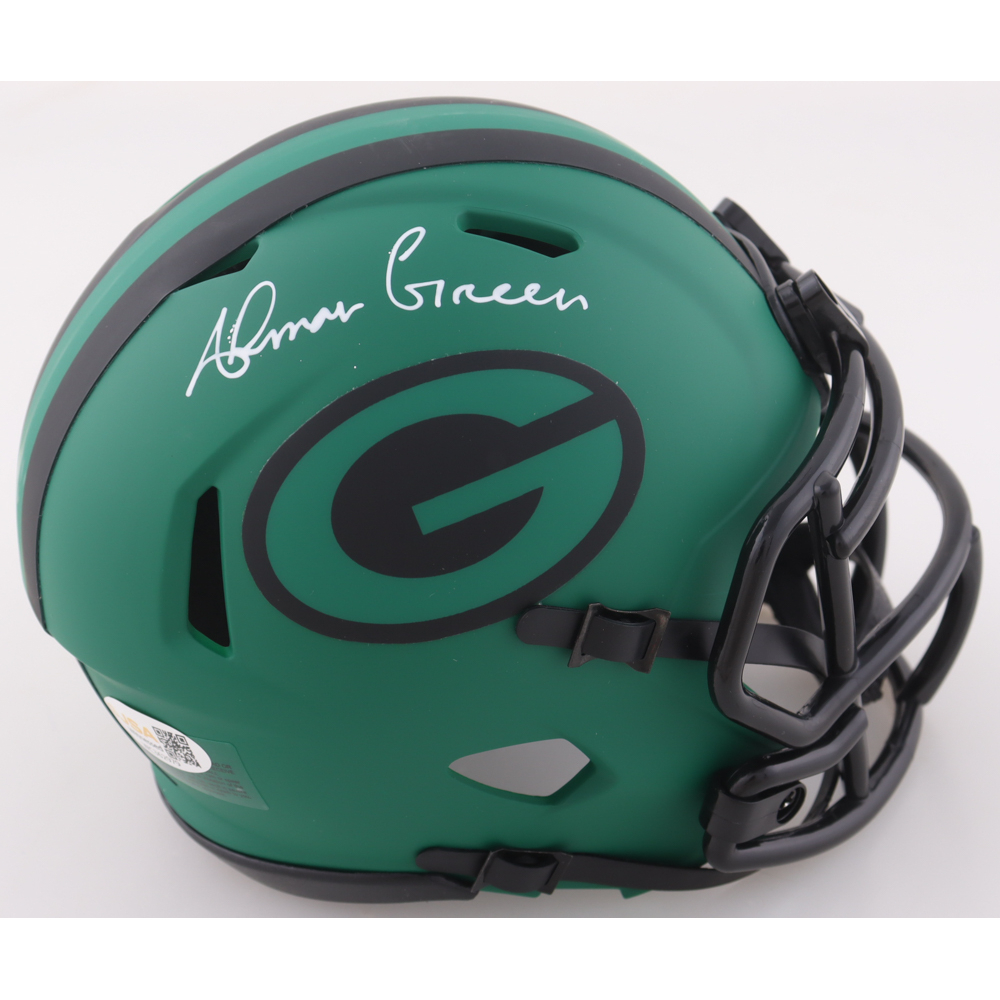 Packers Rave Helmet Ahman Green Signed Packers Rave Alternate Speed Mini Helmet (JSA ...