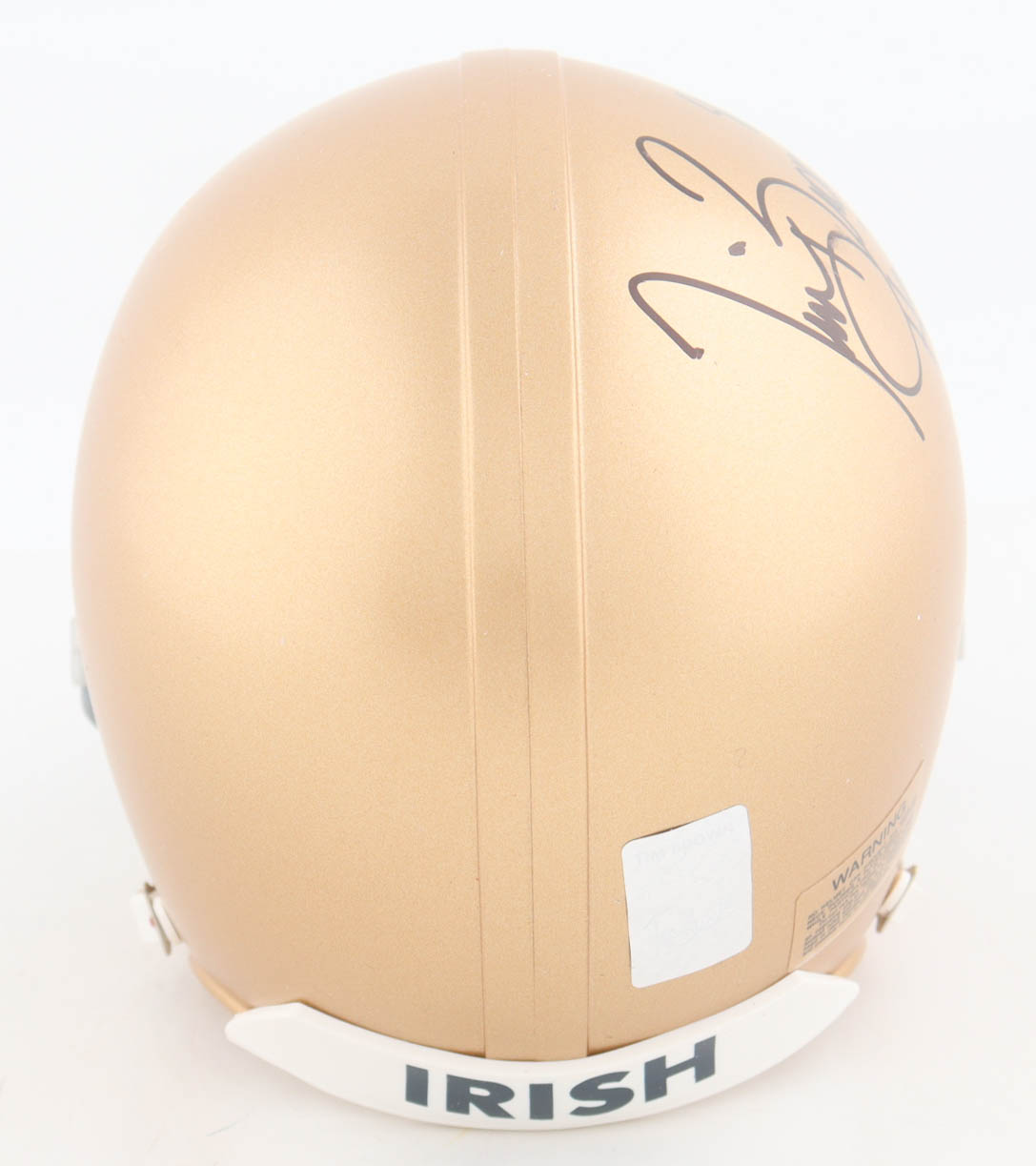 Tim Brown Signed Notre Dame Fighting Irish Mini Helmet Inscribed "Heisman '87" (Brown) at PristineAuction.com Tim Brown Signed Notre Dame Fighting Irish Mini Helmet Inscribed "Heisman '87" (Brown) at PristineAuction.com