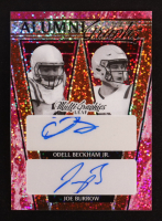 Odell Beckham Jr. / Joe Burrow 2023 Leaf Eclectic Multigraphics Alumni Graphs Pink Sparkle #MAG10 #1/7 at PristineAuction.com