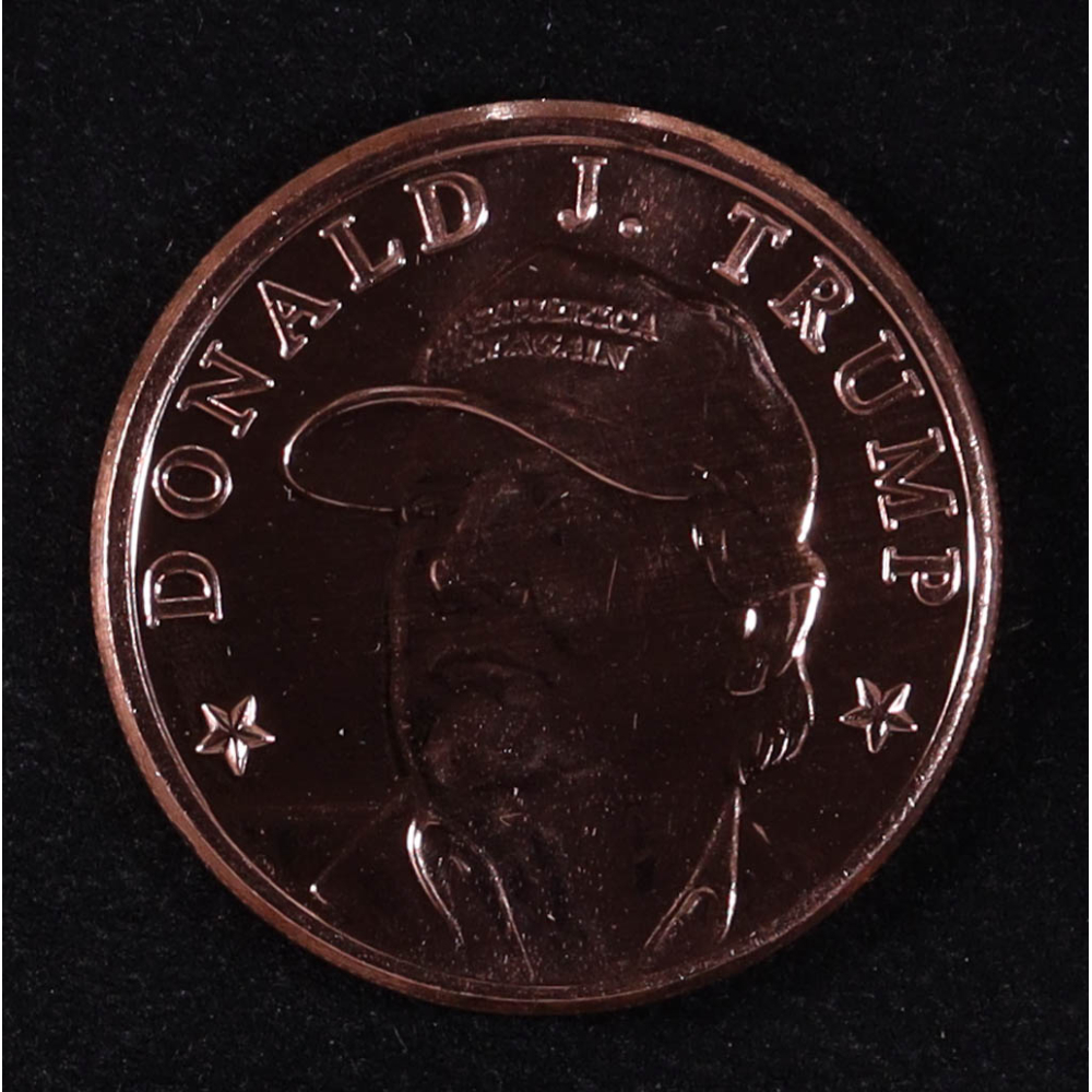 "Donald J. Trump" Design 1 Oz. .999 Copper Bullion Round at PristineAuction.com
