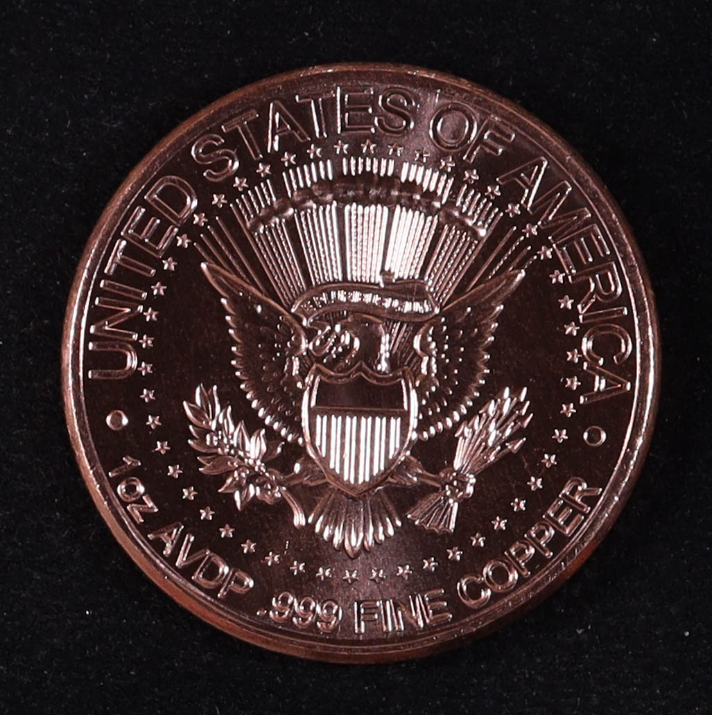 "Donald J. Trump 45 Vote in 2020 Keep America Prosperous" Design 1 Oz. .999 Copper Bullion Round at PristineAuction.com "Donald J. Trump 45 Vote in 2020 Keep America Prosperous" Design 1 Oz. .999 Copper Bullion Round at PristineAuction.com