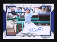 Bobby Witt Jr. 2025 Panini National Treasures Field Pass Autographs Emerald #1 #5/5 at PristineAuction.com