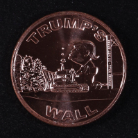 "Trump's Wall " Design 1 Oz. .999 Copper Bullion Round at PristineAuction.com