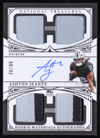 Ashton Jeanty 2025 Panini National Treasures Rookie Materials Autographs Quad #4 #20/99 RC at PristineAuction.com