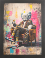 "Kaws After Hours" 2026 19x26 Original Painting on Canvas by Tadas Zaicikas | TedyZet (Zaicikas) at PristineAuction.com
