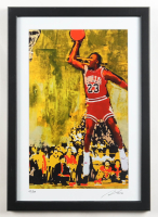 "Michael Jordan" LE Custom Framed Lithograph Print Display Signed by Artist at PristineAuction.com