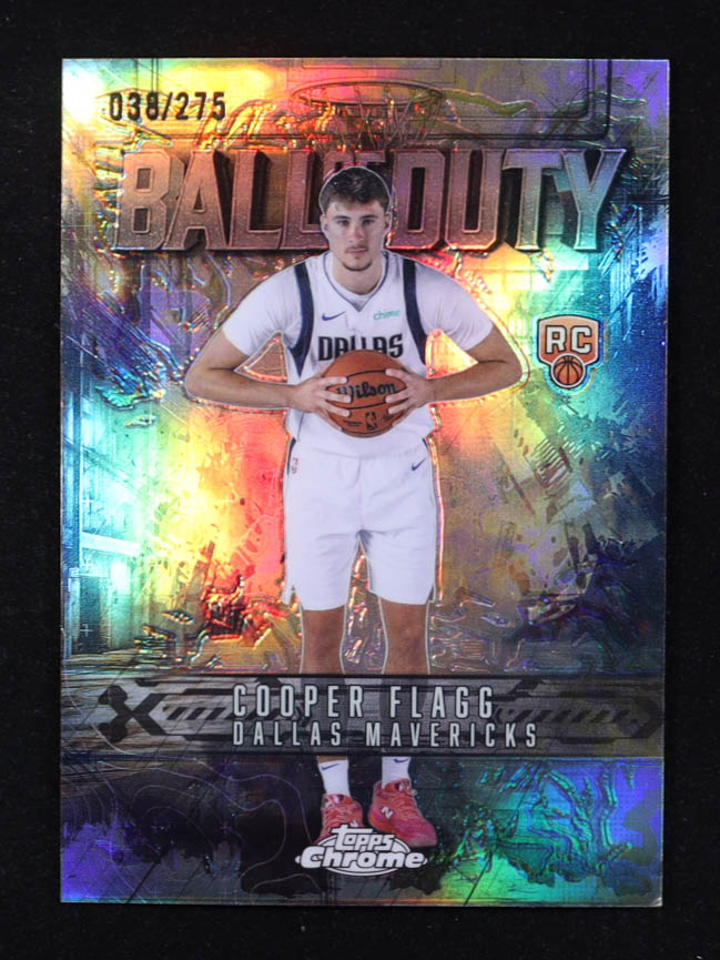 Cooper Flagg 2025-26 Topps Chrome Ball of Duty Yellow Refractors #BD21 RC #038/275 at PristineAuction.com Cooper Flagg 2025-26 Topps Chrome Ball of Duty Yellow Refractors #BD21 RC #038/275 at PristineAuction.com