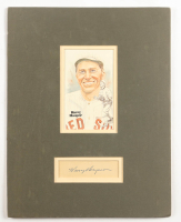 Harry Hooper Signed Red Sox Matted Cut Display (JSA) at PristineAuction.com