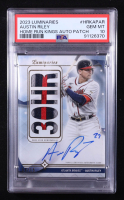 Austin Riley 2023 Topps Luminaries Home Run Kings Autograph Patches #HRKAPAR #04/15 (PSA 10) at PristineAuction.com