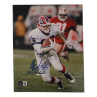 Steve Tasker Signed Bills 8x10 Photo Inscribed "Go Bills!" (Beckett) at PristineAuction.com
