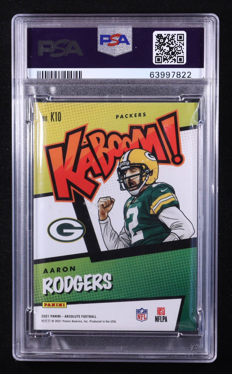 Aaron Rodgers 2021 Absolute Kaboom #10 (PSA 9) at PristineAuction.com Aaron Rodgers 2021 Absolute Kaboom #10 (PSA 9) at PristineAuction.com
