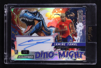 Lamine Yamal 2023-24 Wild Card Alumination Dino-Might Autographs T-Rex Holo Color Match #LY1A RC #1/1 at PristineAuction.com