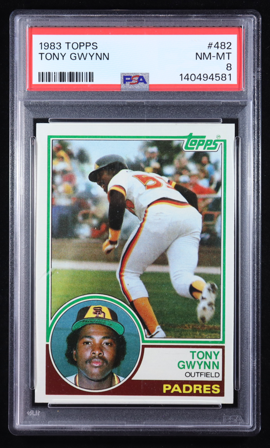 Tony Gwynn 1983 Topps #482 RC (PSA 8) at PristineAuction.com Tony Gwynn 1983 Topps #482 RC (PSA 8) at PristineAuction.com