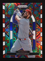 Bryce Harper 2022 Panini Prizm Stained Glass Prizms Red White and Blue #4 at PristineAuction.com