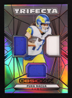 Puka Nacua 2024 Panini Obsidian Trifecta Swatches Silver #34 #34/99 at PristineAuction.com