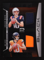 Drake Maye / Bo Nix 2024 Panini Black Dusk 2 Dawn Jerseys #3 RC #86/199 at PristineAuction.com