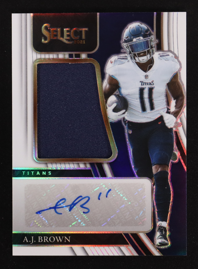 A.J. Brown 2021 Select Jumbo Signature Swatches Prizm White #7 #48/49 at PristineAuction.com A.J. Brown 2021 Select Jumbo Signature Swatches Prizm White #7 #48/49 at PristineAuction.com