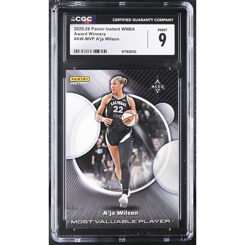 A'ja Wilson 2025-26 Panini Instant WNBA Award Winners #AWMVP (CGC 9) at PristineAuction.com