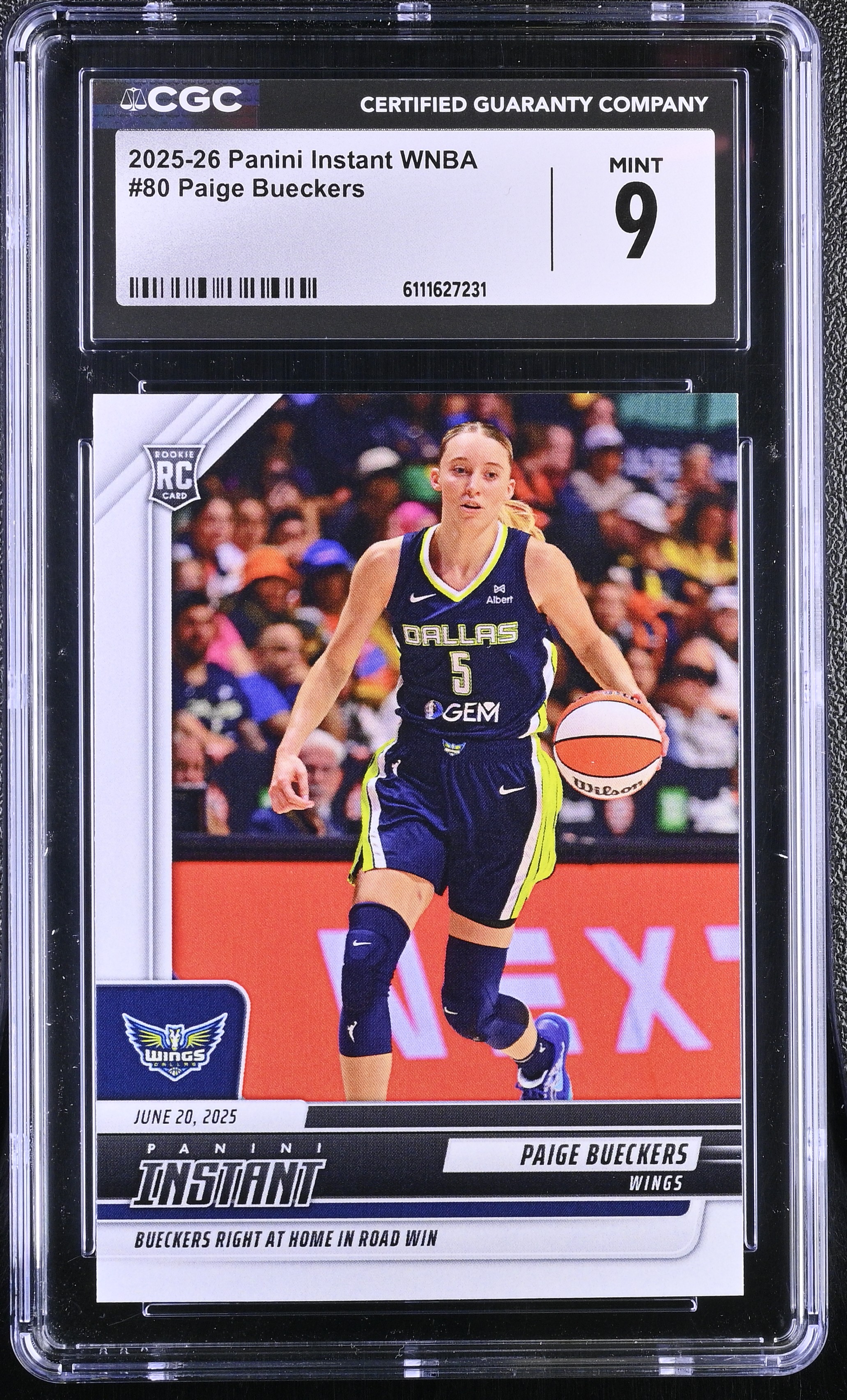 Paige Bueckers 2025-26 Panini Instant WNBA #80 RC (CGC 9) at PristineAuction.com Paige Bueckers 2025-26 Panini Instant WNBA #80 RC (CGC 9) at PristineAuction.com