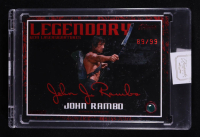 John Rambo 2024 Keepsake Collection Rambo Premiere Edition Legendary Gem Signatures Red Foil #16 #89/99 at PristineAuction.com