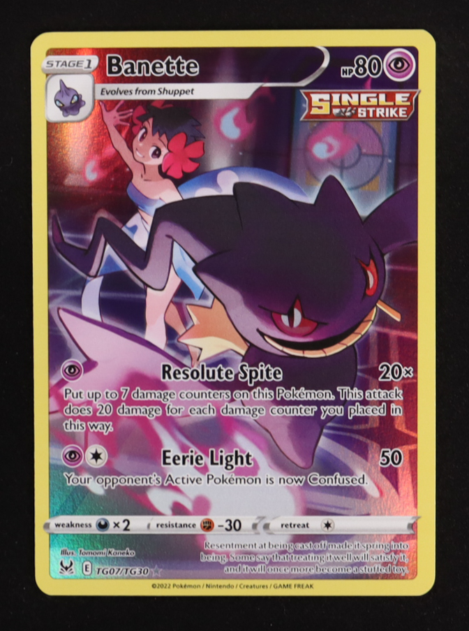 Banette 2022 Pokemon Lost Origin - Trainer Gallery #TG7 Holo at PristineAuction.com Banette 2022 Pokemon Lost Origin - Trainer Gallery #TG7 Holo at PristineAuction.com