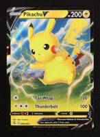Pikachu V 2021 Pokemon TCG Sword & Shield Fusion Strike #086 at PristineAuction.com