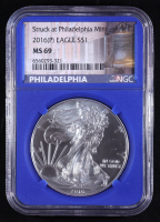 2016-(P) American Silver Eagle, Blue Core - Struck at Philadelphia Mint (NGC MS69) at PristineAuction.com