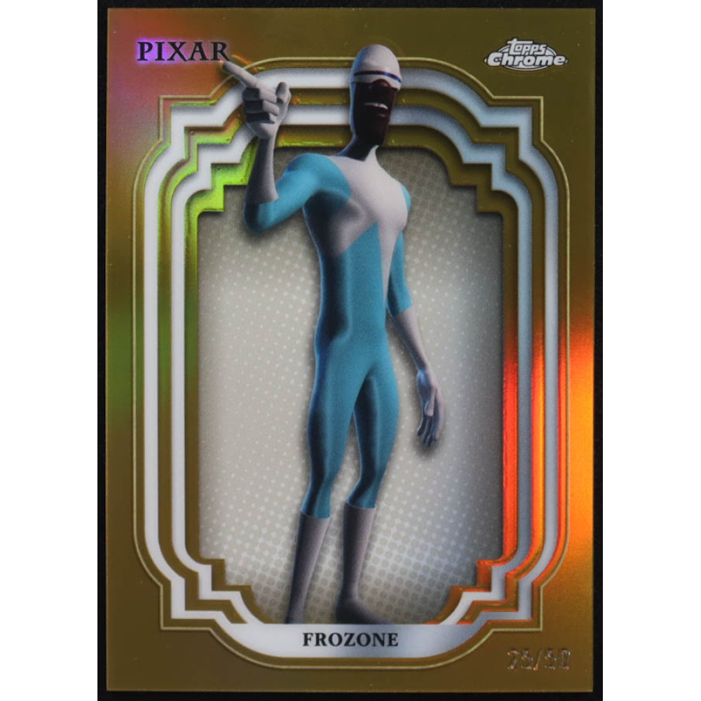 Frozone 2024 Topps Chrome UK Disney Gold Refractors #100 #25/50 at PristineAuction.com