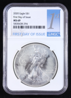 2020 American Silver Eagle, First Day of Issue (NGC MS69) at PristineAuction.com